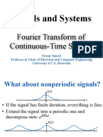 Signals and Systems: Fourier Transform of Continuous-Time Signals