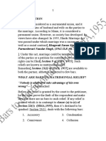Bars of Matrimonial Relief