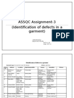 Defects Analysis of A Garment