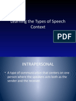 Learning The Types of Speech Context (2ndQ)