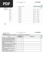 Check List Auditoria - Fornecedor