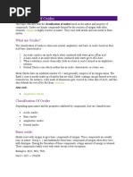 Classification of Oxides