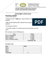 English Grade Eight Exams Jan 2022