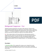 Refrigerant Compressor - Test: Thursday, July 15, 2010