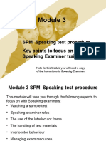 Module 3 SPM Speaking Test Procedure - Key Points To Focus On During Speaking Examiner Training