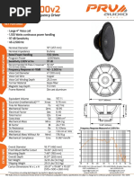 PRV Audio 18SW2200V2 Datasheet