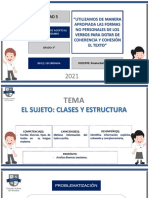 4° Sec. El Sujeto-Clases y Estructura-El Predicado y Sus Complementos-Roxana Berna Ocampo