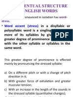 The Accentual Structure of English Words: - Word Accent (Stress)