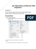 Lab # 2: Basic Operations On Discrete-Time: Sequences