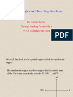 Trig Functions of Special Angles