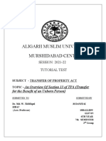 Aligarh Muslim University Murshidabad Centre: SESSION: 2021-22 Tutorial Test