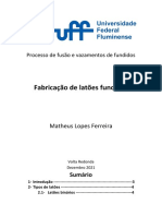 Fabricação Dos Latões Fundidos