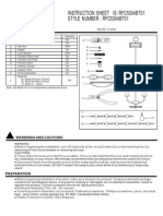 Instruction Sheet Is Rfc5304Bt01 - Style Number Rfc5304Bt01