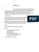 Constant Head Permeability Test