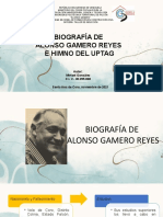 Biografia de Alonso Gamero e Himno UPTAG