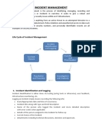 Life Cycle of Incident Management