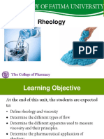 Rheology: Our Lady of Fatima University Antipolo City Camp