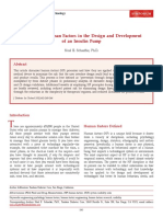 The Role of Human Factors in The Design and Development of An Insulin Pump