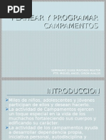 Planear y Programar Campamentos