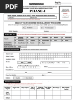 Phase-I: Select Your Desired Scholarship Program