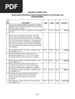 Abstract Sheet For, Proposed Construction of Bhaktniwas, at Paithan, Dis Aurangabad