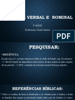 AULA 06 - 3 Série - Regência Verbal e Nominal