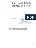 Lecon 2 - Les Bases Du Langage HTML PDF