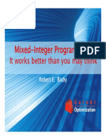 MIP - It Works Better Than You May Think by Robert E. Bixby