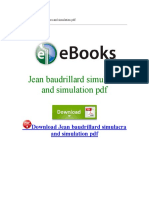 Jean Baudrillard Simulacra and Simulation PDF