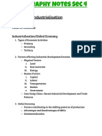 Chapter 3: Industrialisation: Table of Contents: Industrialisation/Global Economy