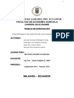 El Comportamiento Del Mercado de Capitales en El Ecuador