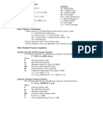 Weight Table Calculation:: Swedish Standard (RN78) Pressure Equation