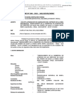 Inf. #308-2021 - SOBRE LIQUIDACION DE OBRA DEL PUESTO DE SALUD DE LA UNION