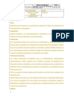 Elaboración Del Documento de Metodología de Gestión de Riesgos de Seguridad de La Información de Una Organización