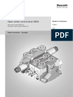 Open Center Control Block SB23: English With Control Valve SB23-OC and Hitch Control Valve EHR23-OC