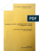 Temples As Socio-Economic Institutions in Medieval Andhra - Prof. MYNENI KRISHNA KUMARI