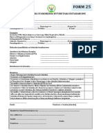 Application Form For Sporadic Registration - Kinya