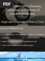 Lesson 2:principles, Elements, Techniques, and Devices of Creative Nonfiction