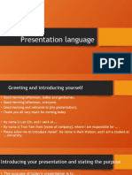 Language For Presentations