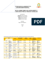 Cuadro Informativosobre Tiempo de Congelamiento y Temperaturas Adecuadas para El Pescado Congelado