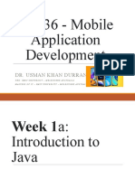 CS436 - Mobile Application Development: Dr. Usman Khan Durrani