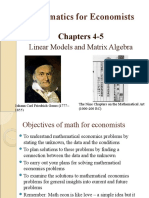 Mathematics For Economists: Linear Models and Matrix Algebra