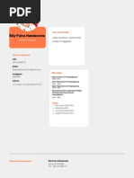 Orange and Black Professional Resume