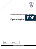 MIB 503 Separation System, Module - Operating Instructions - 2018