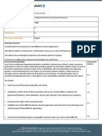 Candidate Assessment Activity: Title of Unit/s Unit No/s Level Credit Value Assessment Method(s)