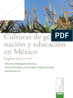 Culturas de Genero Nacion y Educacion en Mexico Siglos Xix y XX