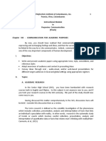 Christian Polytechnic Institute of Catanduanes, Inc. 1 Francia, Virac, Catanduanes Instructional Module in Purposive Communication (Finals)