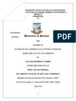 A Study On Comparstive Study On Today'S Youth With Regards To Mutual Fund and Share Market Investment A Project Submitted