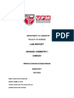 Lab Report: Organic Chemistry I CHM3201