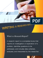 Research Report Writing